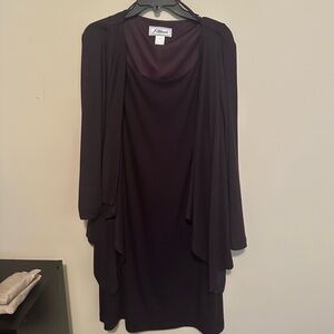 Elegant Long Sleeve Dress in Rich Purple
